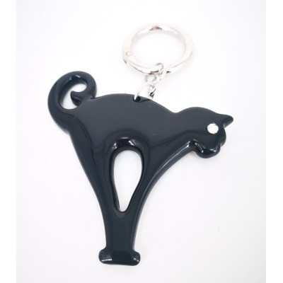 Black cat bag keychain