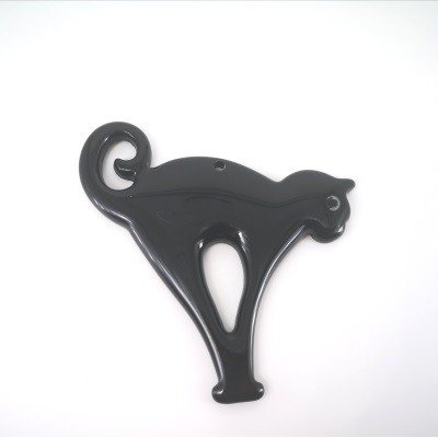 Black cat in resin material